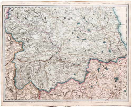 antique map of England, Wales and Scotland Railways and Stations Cruchley 1862